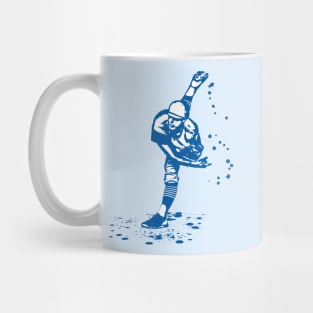 Baseball Pitcher in follow through movement or phase - 03 Mug